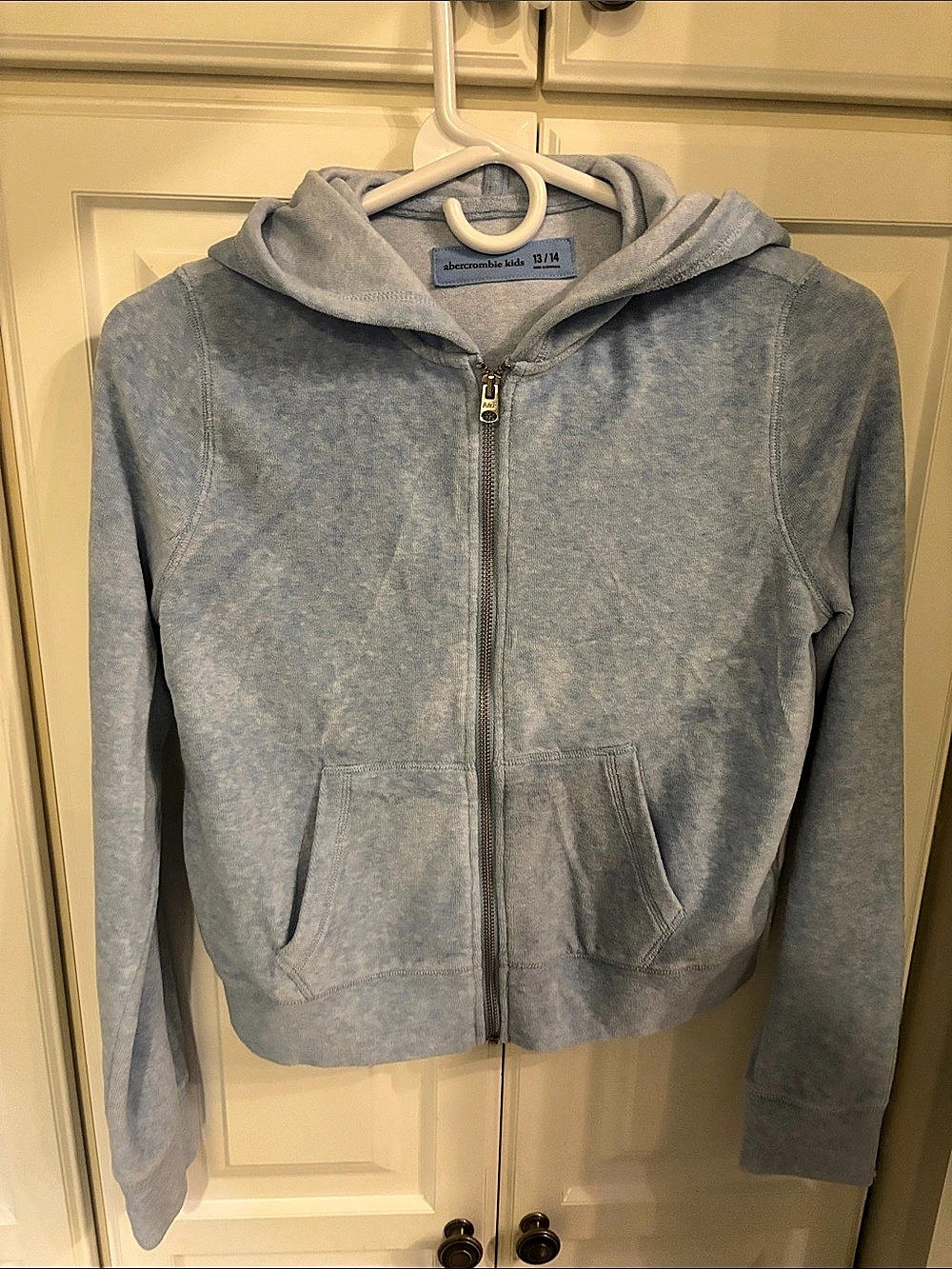 Abercrombie Kids Girls Zip Hoodie in Blue Size 10/12 Like New